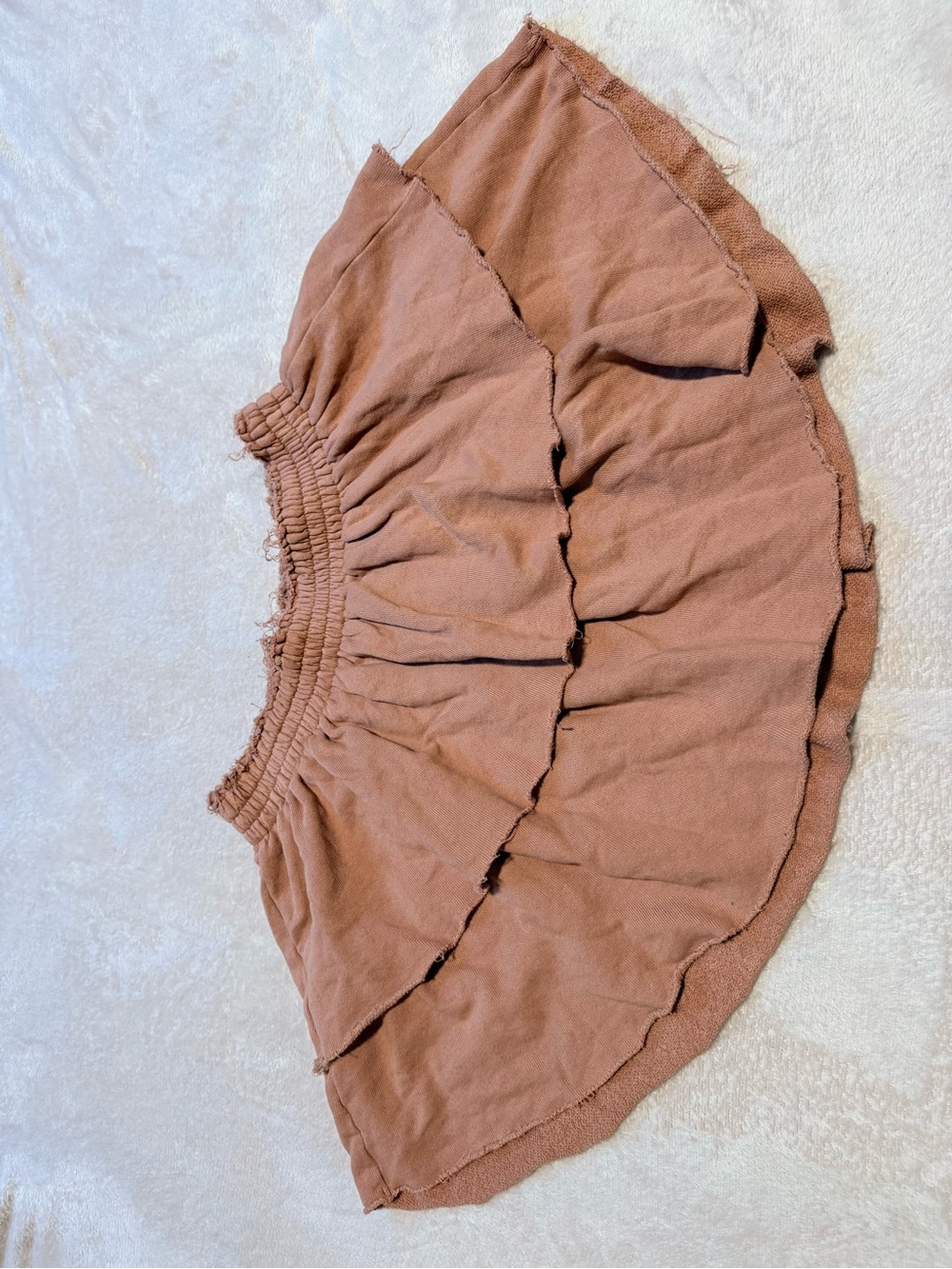 aerie Rust Brown Tiered Skirt